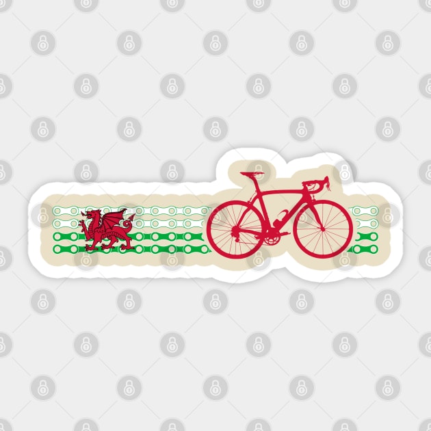 Bike Stripes Wales (Chain) Sticker by sher00